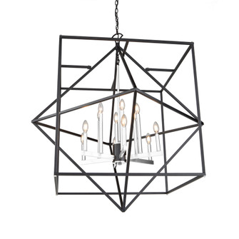 Roxton 12 Light Chandelier (Matte Black & Polished Nickel) (12|AC11202PN)