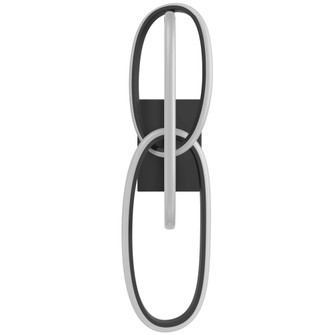 Circa 3-Ring 22''H LED Wall Sconce in Black (4450|HF5022-BK)