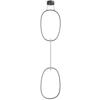 Circa 3-Ring 26''W LED Pendant in Black (4450|HF5026-BK)