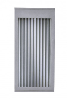 Avenue Outdoor 12''H 3000K LED Wall Sconce in Silver/Ribbed Glass (4450|AV9901-SLV)