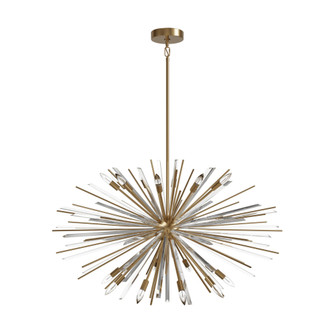 Palisades 60''W Sputnik Chandelier in Aged Brass (4450|HF8200-AB)