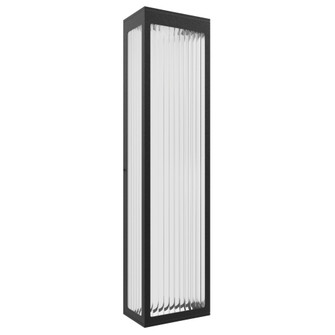 Avenue Outdoor 24''H 3000K LED Wall Sconce in Black/Ribbed Glass (4450|AV9903-BLK)
