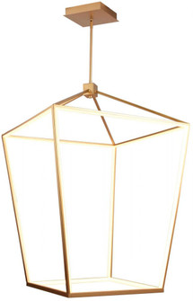 Park Ave. 42'' LED Large Cage Pendant in Gold (4450|HF9402-GLD)