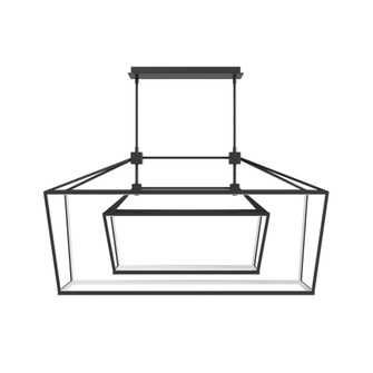 Park Ave. 54''W Double Carriage LED Pendant in Black (4450|HF9413-BLK)