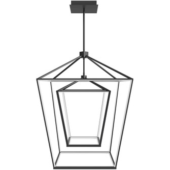 Park Ave. 30''W Double Carriage LED Pendant in Black (4450|HF9412-BLK)