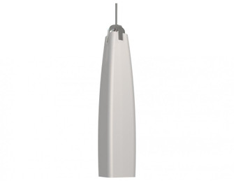 One Light Satin Nickel White Glass Down Mini Pendant (1|DEP126SNEC)