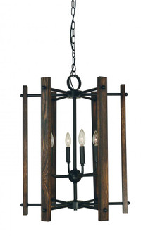 6-Light Matte Black Modern Farmhouse Dining Chandelier (84|5406 MBLACK)