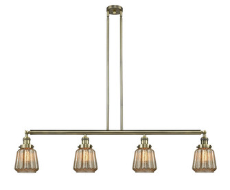 Chatham - 4 Light - 51 inch - Antique Brass - Stem Hung - Adjustable Island Light (3442|214-AB-G146)