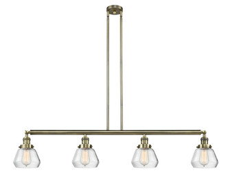 Fulton - 4 Light - 51 inch - Antique Brass - Stem Hung - Adjustable Island Light (3442|214-AB-G172)