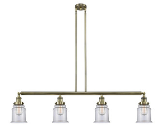 Canton - 4 Light - 51 inch - Antique Brass - Stem Hung - Adjustable Island Light (3442|214-AB-G182)