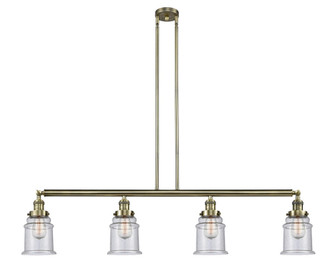 Canton - 4 Light - 51 inch - Antique Brass - Stem Hung - Adjustable Island Light (3442|214-AB-G184)