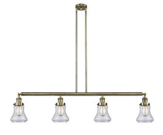 Bellmont - 4 Light - 51 inch - Antique Brass - Stem Hung - Adjustable Island Light (3442|214-AB-G192-LED)