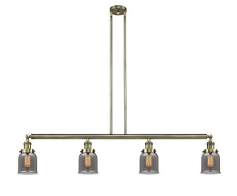 Bell - 4 Light - 50 inch - Antique Brass - Stem Hung - Adjustable Island Light (3442|214-AB-G53-LED)
