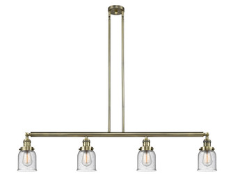 Bell - 4 Light - 50 inch - Antique Brass - Stem Hung - Adjustable Island Light (3442|214-AB-G54)