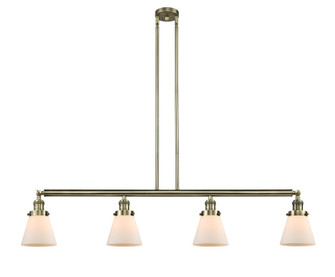 Cone - 4 Light - 51 inch - Antique Brass - Stem Hung - Adjustable Island Light (3442|214-AB-G61)
