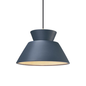 Trapezoid 1-Light Pendant (254|CER-6420-MID-ABRS-BKCD)