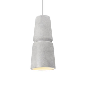Small Cone 1-Light Pendant (254|CER-6430-CONC-MBLK-WTCD)
