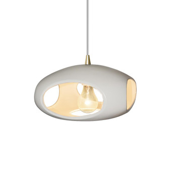 Punch 1-Light Pendant (254|CER-6440-MAT-ABRS-WTCD)
