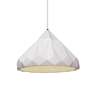 Geometric 1-Light Pendant (254|CER-6450-MAT-DBRZ-WTCD)