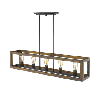 Golden Lighting Sutton 5-light Island Light in Matte Black (36|0270-LP BLK)