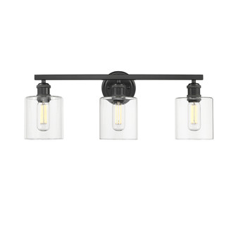 Golden Lighting Fisher 3-light Vanity in Matte Black (36|0306-BA3 BLK-CLR)