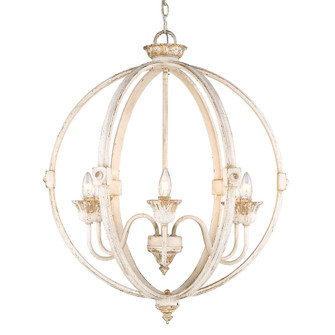 Golden Lighting Jules 6-light Chandelier in Antique Ivory (36|0892-6 AI)