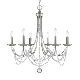 Golden Lighting Mirabella 6-light Chandelier in Pewter (36|7644-6 PW)