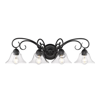 Wry Lighting Homestead 4-light Vanity in Matte Black (36|8606-BA4 BLK-CLR)
