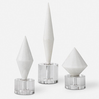 Uttermost Alize White Stone Sculptures Set/3 (85|17580)