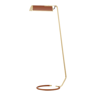 1 LIGHT FLOOR LAMP W/ SADDLE LEATHER (57|L1297-AGB)