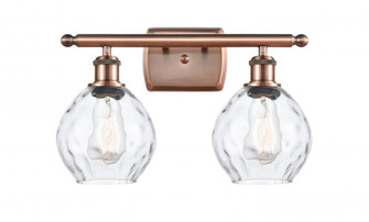Waverly - 2 Light - 16 inch - Antique Copper - Bath Vanity Light (3442|516-2W-AC-G362)
