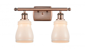 Ellery - 2 Light - 15 inch - Antique Copper - Bath Vanity Light (3442|516-2W-AC-G391)