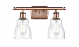 Ellery - 2 Light - 15 inch - Antique Copper - Bath Vanity Light (3442|516-2W-AC-G394-LED)