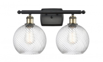 Twisted Swirl 2 Light Bath Vanity Light part of the Ballston Collection (3442|516-2W-BAB-G1214-8)