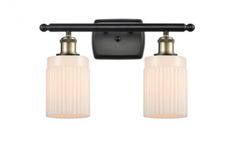 Hadley - 2 Light - 15 inch - Black Antique Brass - Bath Vanity Light (3442|516-2W-BAB-G341-LED)
