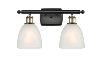 Castile - 2 Light - 16 inch - Black Antique Brass - Bath Vanity Light (3442|516-2W-BAB-G381-LED)