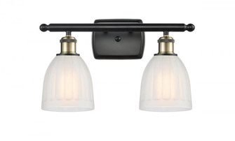 Brookfield - 2 Light - 16 inch - Black Antique Brass - Bath Vanity Light (3442|516-2W-BAB-G441)
