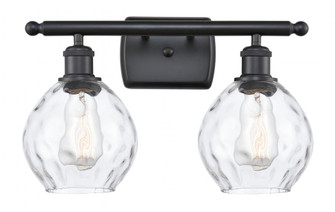 Waverly - 2 Light - 16 inch - Matte Black - Bath Vanity Light (3442|516-2W-BK-G362)