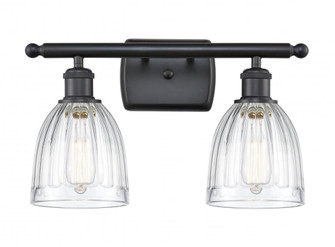 Brookfield - 2 Light - 16 inch - Matte Black - Bath Vanity Light (3442|516-2W-BK-G442-LED)