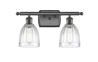 Brookfield - 2 Light - 16 inch - Oil Rubbed Bronze - Bath Vanity Light (3442|516-2W-OB-G442-LED)