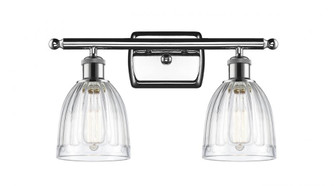 Brookfield - 2 Light - 16 inch - Polished Chrome - Bath Vanity Light (3442|516-2W-PC-G442-LED)