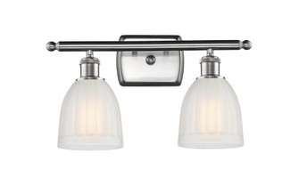 Brookfield - 2 Light - 16 inch - Brushed Satin Nickel - Bath Vanity Light (3442|516-2W-SN-G441-LED)