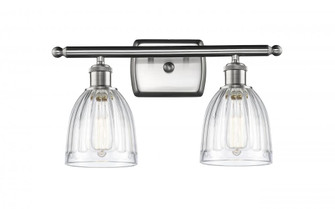 Brookfield - 2 Light - 16 inch - Brushed Satin Nickel - Bath Vanity Light (3442|516-2W-SN-G442-LED)