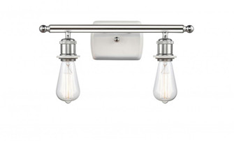 Bare Bulb - 2 Light - 16 inch - White Polished Chrome - Bath Vanity Light (3442|516-2W-WPC)