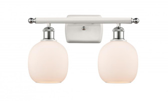 Belfast - 2 Light - 16 inch - White Polished Chrome - Bath Vanity Light (3442|516-2W-WPC-G101-LED)