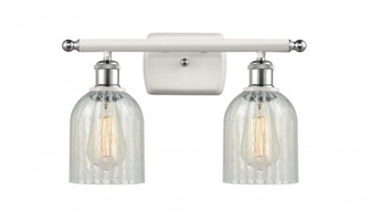 Caledonia - 2 Light - 15 inch - White Polished Chrome - Bath Vanity Light (3442|516-2W-WPC-G2511-LED)