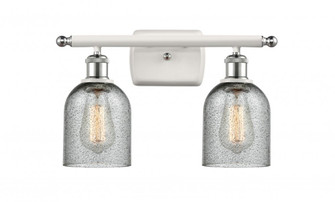 Caledonia - 2 Light - 15 inch - White Polished Chrome - Bath Vanity Light (3442|516-2W-WPC-G257)