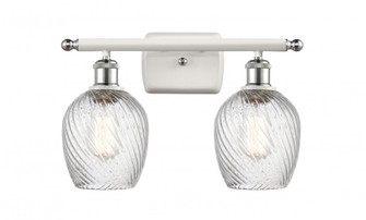 Salina - 2 Light - 16 inch - White Polished Chrome - Bath Vanity Light (3442|516-2W-WPC-G292)