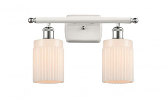Hadley - 2 Light - 15 inch - White Polished Chrome - Bath Vanity Light (3442|516-2W-WPC-G341-LED)