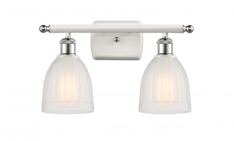 Brookfield - 2 Light - 16 inch - White Polished Chrome - Bath Vanity Light (3442|516-2W-WPC-G441)